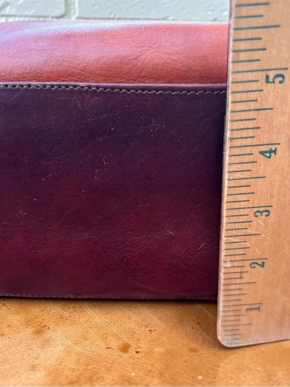 Marino Orlandi Two-Tone Tan & Dark Brown Leather Satchel